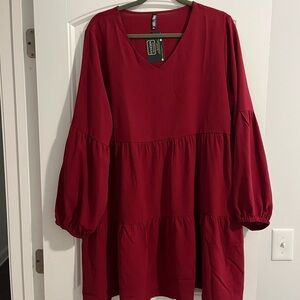 Red Long Sleeve Dress